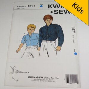 kwik sew 1971 boy / child shirt size 4-7